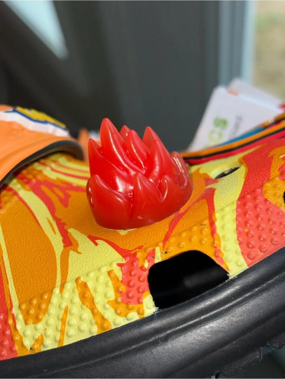 CROCS Kids' Orange & Yellow Charizard Lightning Slip-On Clogs